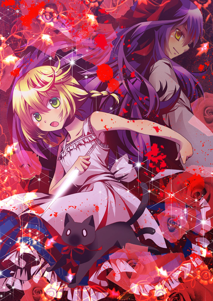 viola and ellen (majo no ie) drawn by yyukke