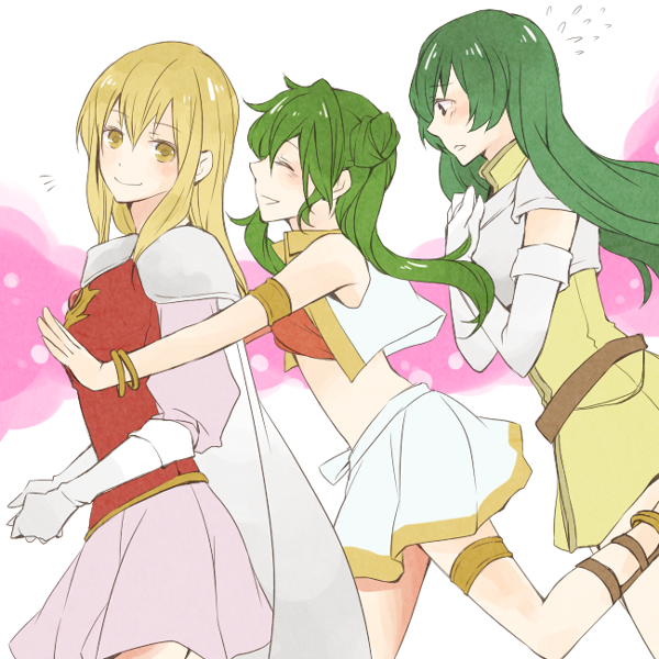lachesis, erinys, and silvia (fire emblem and 1 more) drawn by sanata