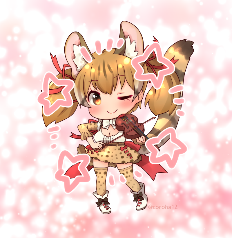 large-spotted genet (kemono friends and 1 more) drawn by coroha