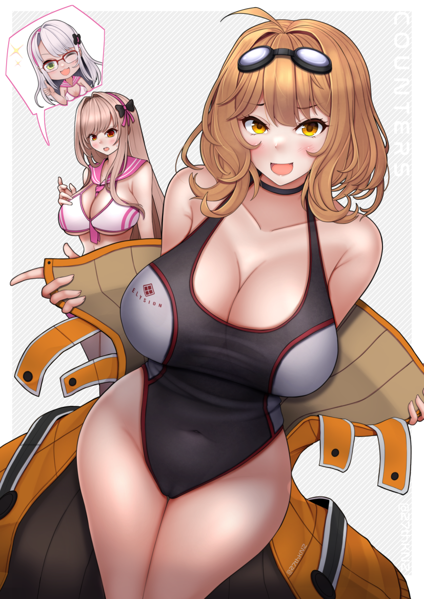 anis, rapi, and neon (goddess of victory: nikke) drawn by kuronekozero