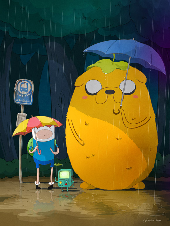 finn the human, jake the dog, and bmo (adventure time and 1 more) drawn by jj_harrison