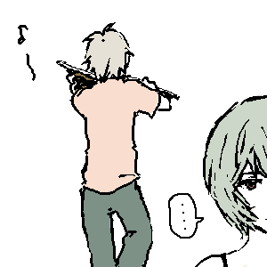 ayanami rei and nagisa kaworu (neon genesis evangelion) drawn by lrk