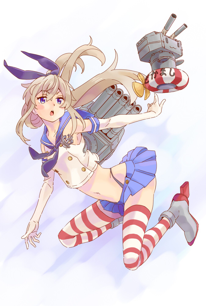 shimakaze and rensouhou-chan (kantai collection) drawn by gengoro