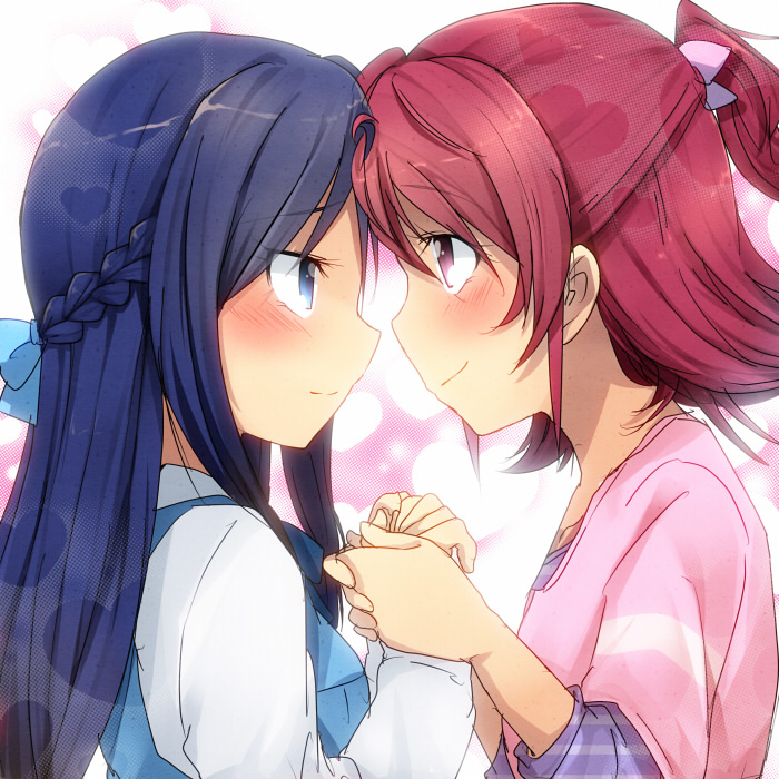 hishikawa rikka and aida mana (precure and 1 more) drawn by marimo_danshaku