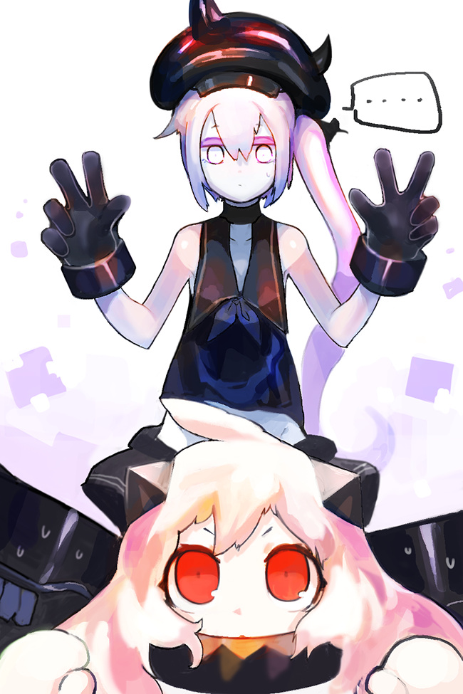 northern ocean princess and destroyer princess (kantai collection) drawn by firstw1