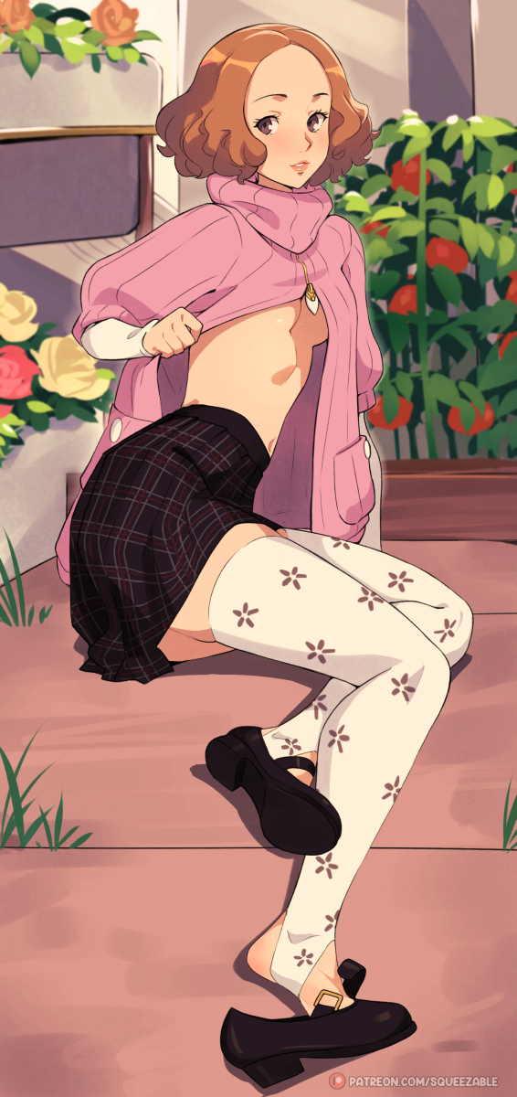 okumura haru (persona and 1 more) drawn by squeezable_(squeezabledraws)