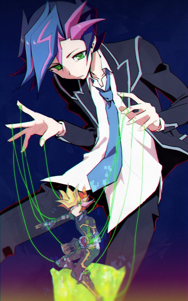 fujiki yusaku and playmaker (yu-gi-oh! and 1 more) drawn by sanagi_2