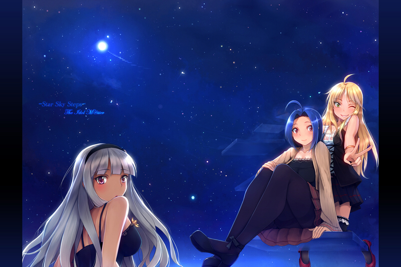 hoshii miki, shijou takane, and miura azusa (idolmaster and 1 more) drawn by yuki_usagi_(mofurafu)