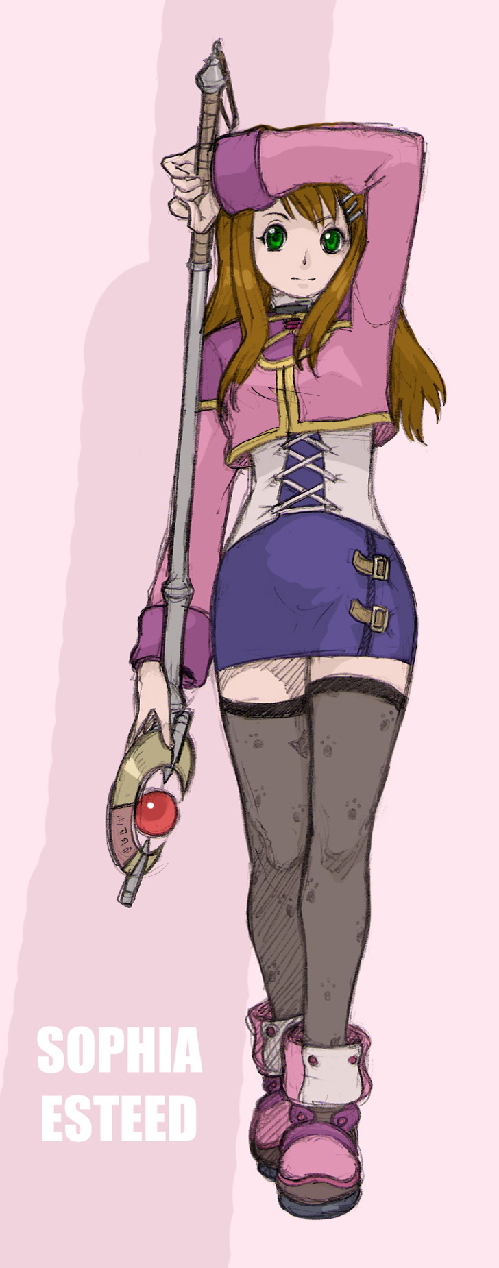 sophia esteed (star ocean and 1 more) drawn by chichichichipndale