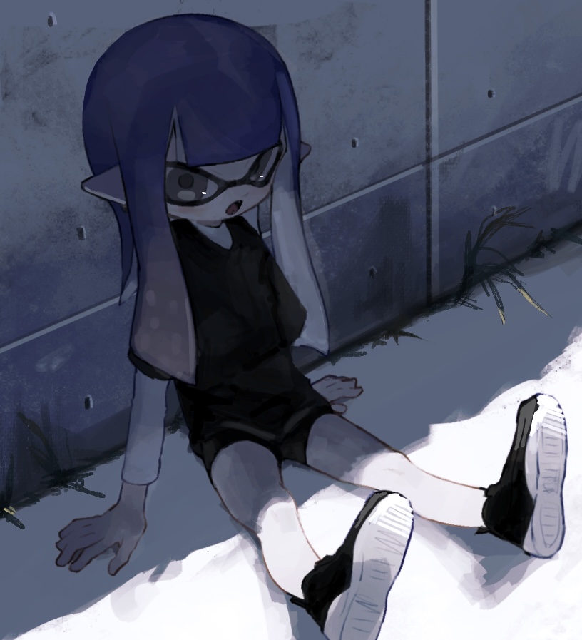 inkling player character and inkling girl (splatoon) drawn by sho_(sho_oe4)