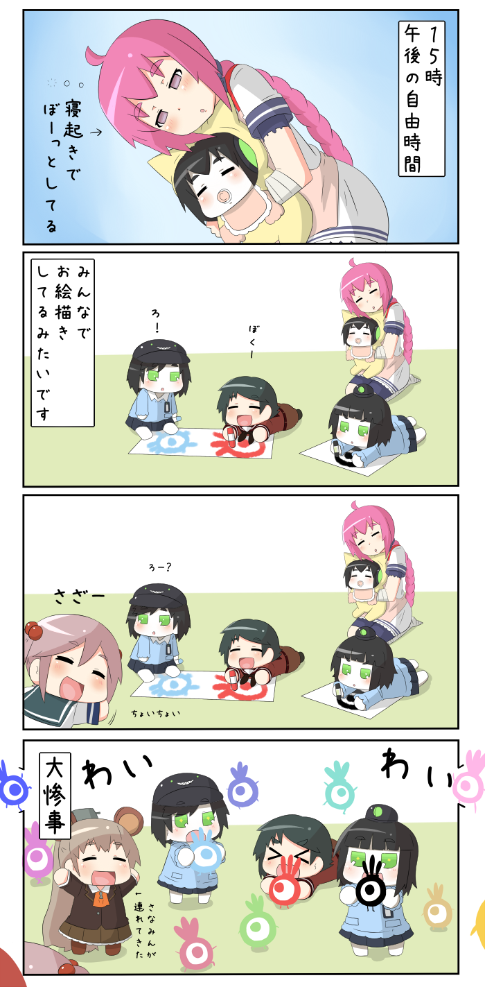 sazanami, kumano, mogami, nenohi, ha-class destroyer, and 2 more (kantai collection and 1 more) drawn by yuureidoushi_(yuurei6214)