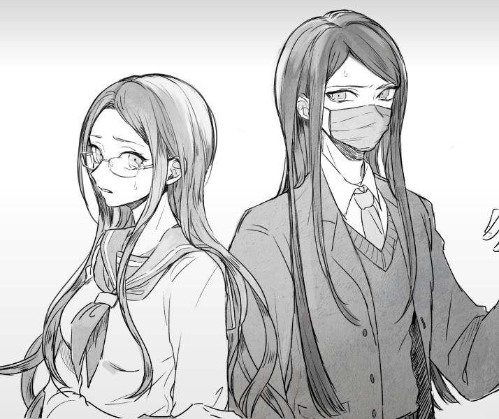 shirogane tsumugi and shinguji korekiyo (danganronpa and 1 more) drawn by toohoku
