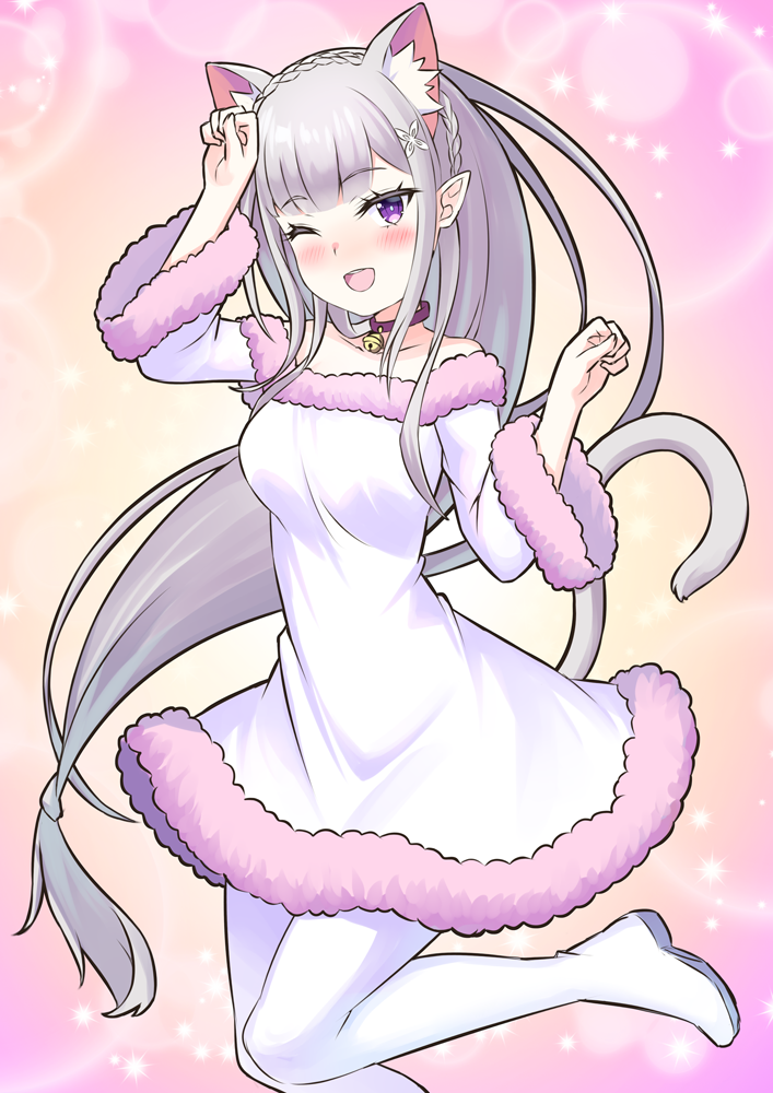 emilia (re:zero kara hajimeru isekai seikatsu) drawn by s_(hdru2332)