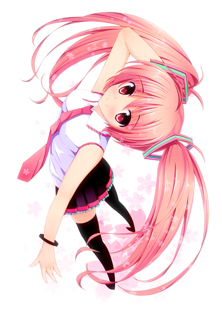 hatsune miku and sakura miku (vocaloid) drawn by azure_(capriccio)