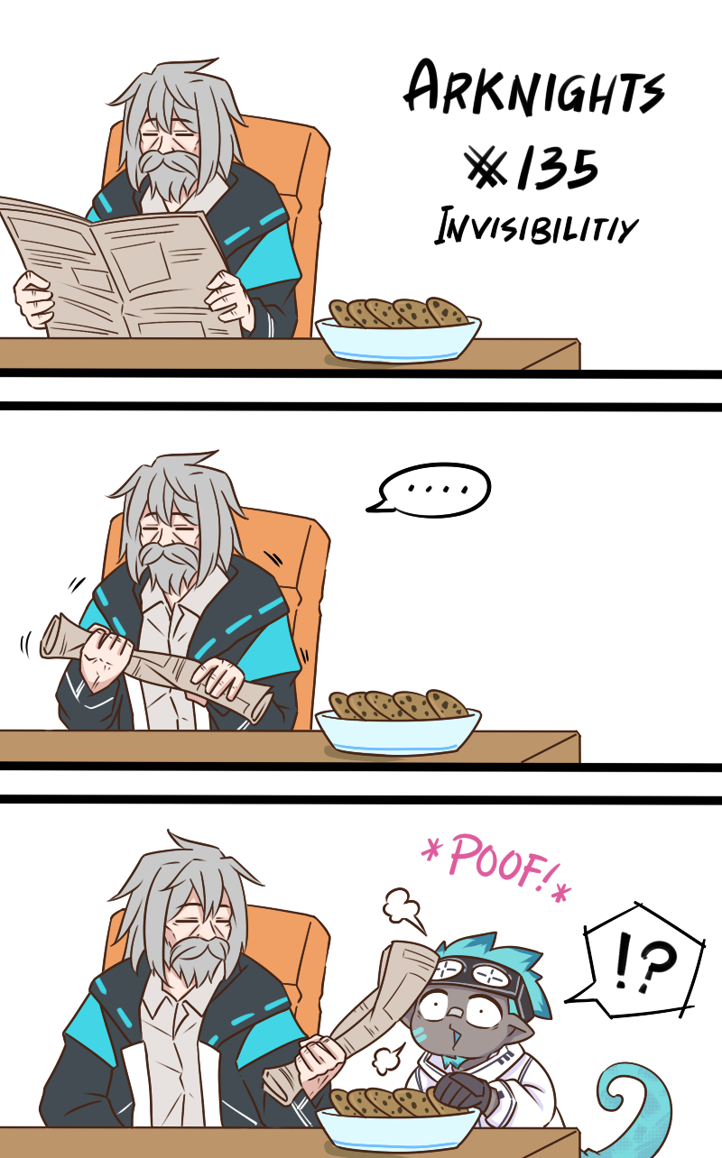 doctor, male doctor, old man, and ethan (arknights) drawn by guin_guin