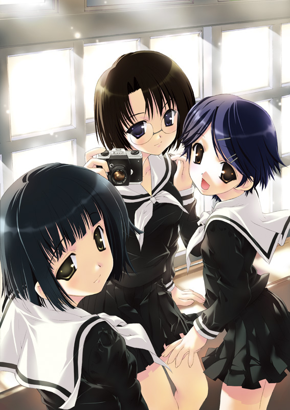 nijou noriko, takeshima tsutako, and yamaguchi mami (maria-sama ga miteru) drawn by fujima_takuya