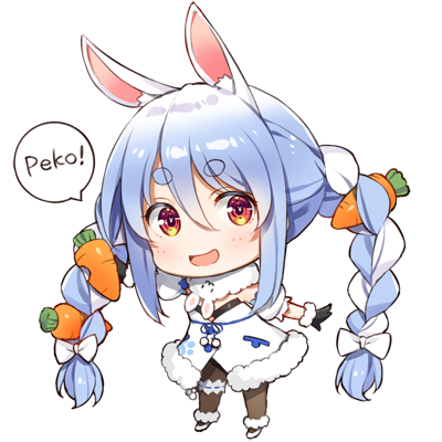 usada pekora and don-chan (hololive) drawn by yuuki_hagure