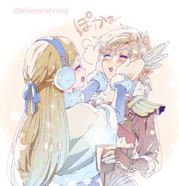 link and princess zelda (the legend of zelda and 1 more) drawn by shuri_(84k)