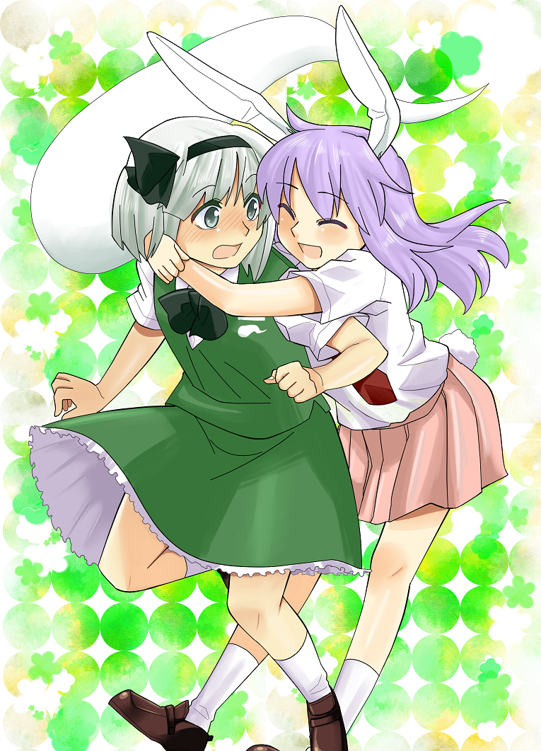 konpaku youmu and reisen udongein inaba (touhou) drawn by koyama_shigeru