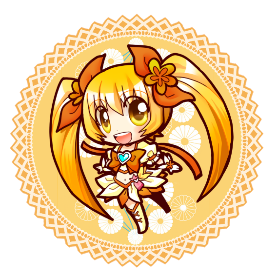 myoudouin itsuki and cure sunshine (precure and 1 more) drawn by socha