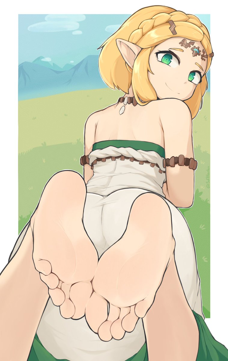 princess zelda (the legend of zelda and 1 more) drawn by softhanten
