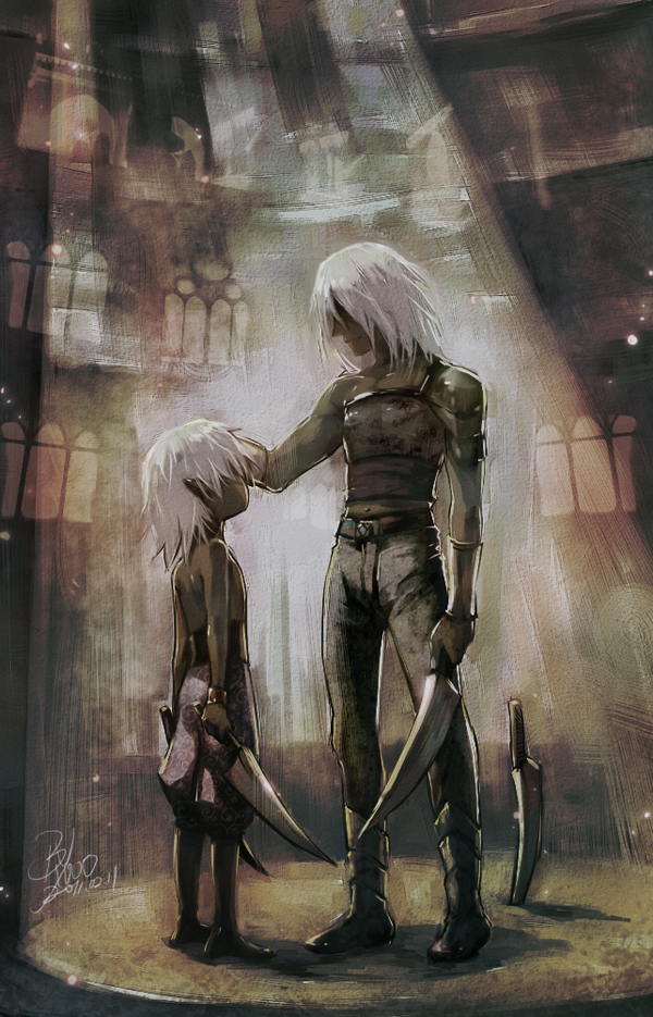 drizzt do'urden and zaknafein do'urden (dungeons & dragons) drawn by chiseko1000yeah
