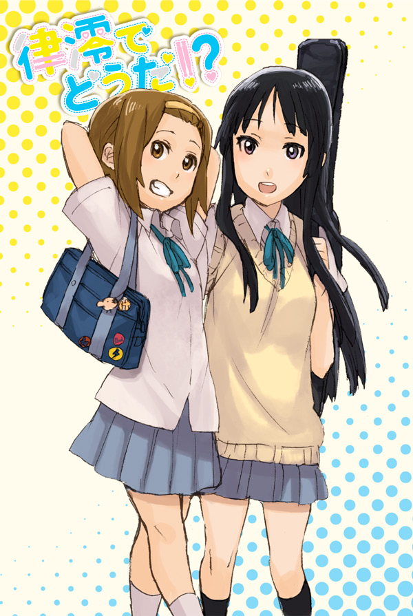 akiyama mio and tainaka ritsu (k-on!) drawn by fukutarou_(enji127)
