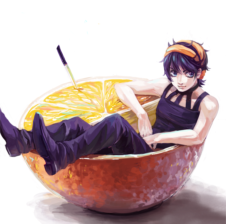 narancia ghirga (jojo no kimyou na bouken and 1 more) drawn by kaname_(emanalc)