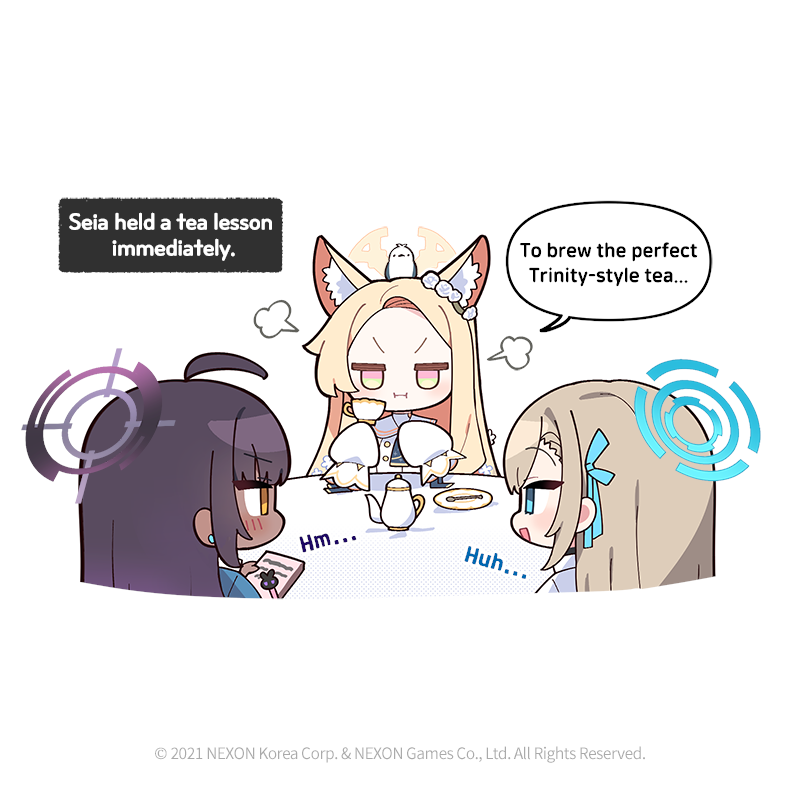 asuna, karin, and seia (blue archive) drawn by donmin_h