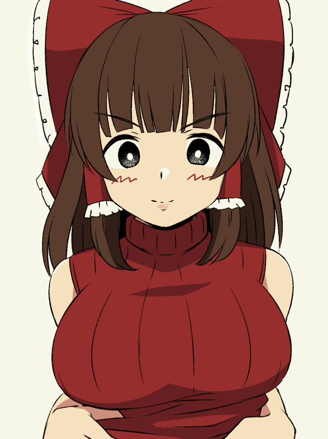 hakurei reimu and kanna (touhou and 1 more) drawn by momendoufu