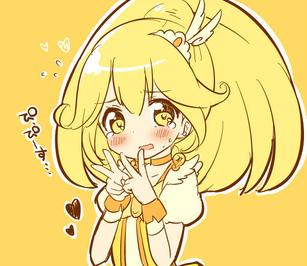 kise yayoi and cure peace (precure and 1 more) drawn by kimoko