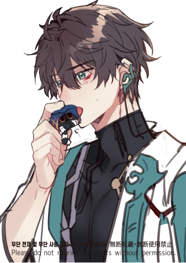 dan heng and blade (honkai and 1 more) drawn by harugano_(harugano_)