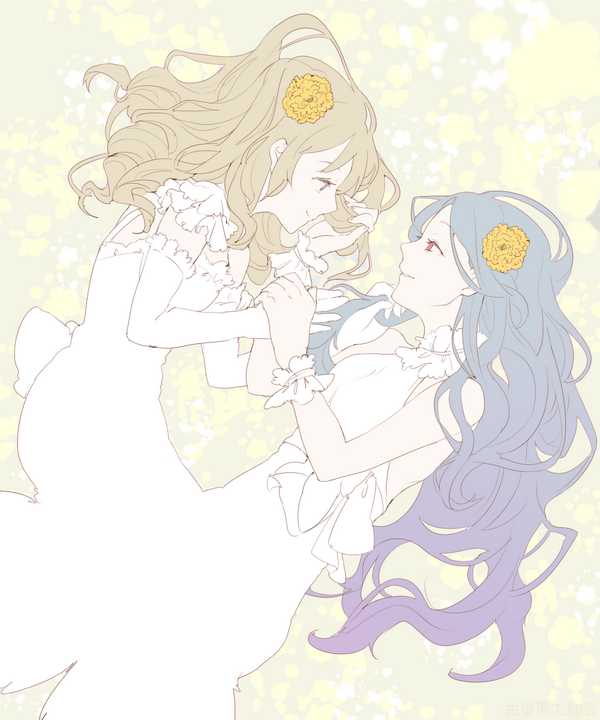 kazesawa sora and himesato maria (aikatsu!) drawn by shiontaso