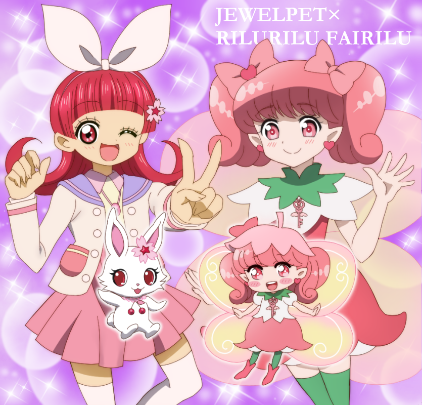 ruby and lip (sanrio and 3 more) drawn by onomekaman