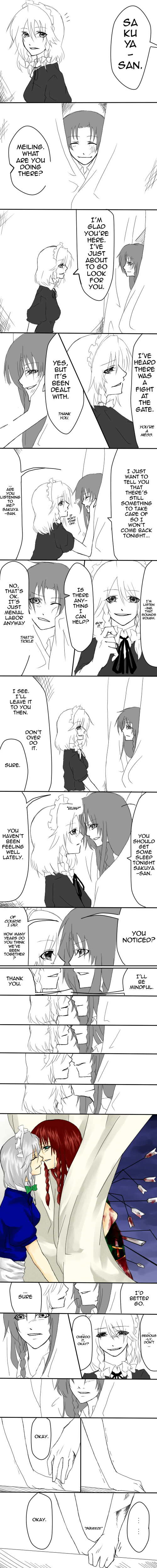 izayoi sakuya and hong meiling (touhou) drawn by inu_tsuki