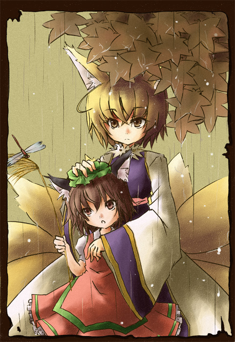 yakumo ran and chen (touhou) drawn by sasakura_koneri