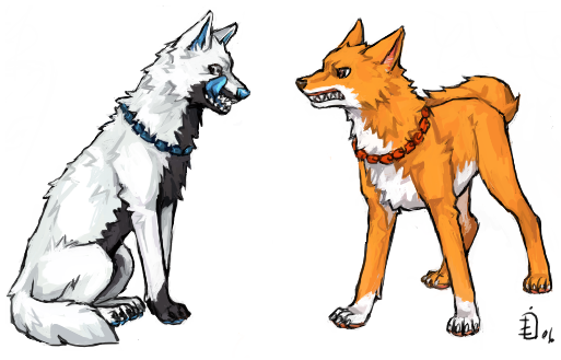kurosaki ichigo and hollow ichigo (bleach) drawn by emlan
