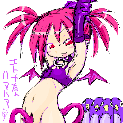 etna and prinny (disgaea and 1 more) drawn by kobayashi_tetsuya