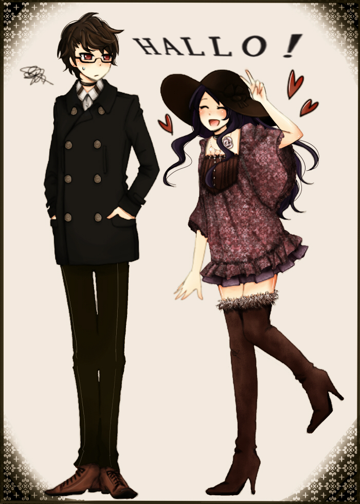 elysia de lute ima and katsuragi keima (kami nomi zo shiru sekai) drawn by b_(kana0816)