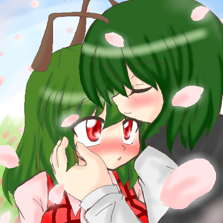 kazami yuuka and wriggle nightbug (touhou) drawn by akasode_(tyaramu)