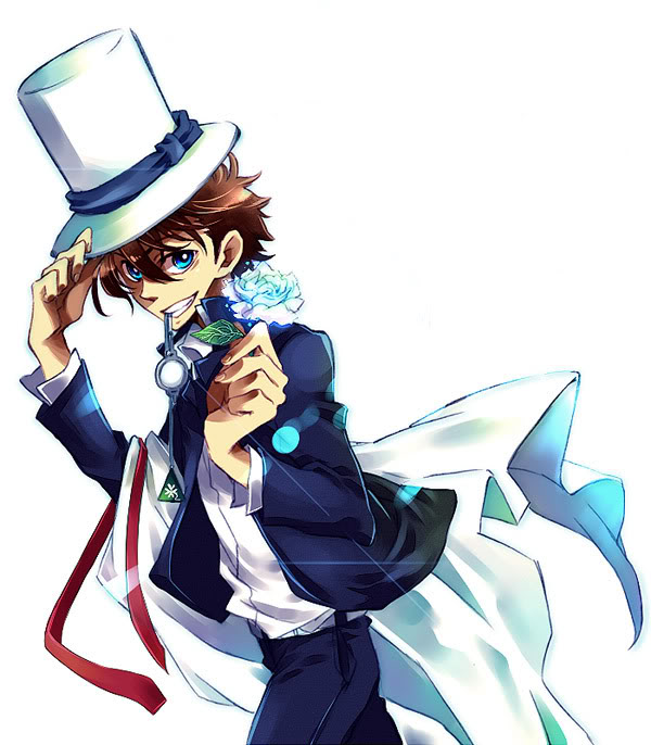 kaitou kid (meitantei conan and 1 more) drawn by toujou_sakana