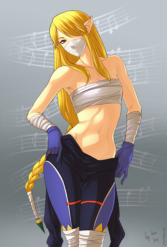 sheik (the legend of zelda and 1 more) drawn by shunkaku