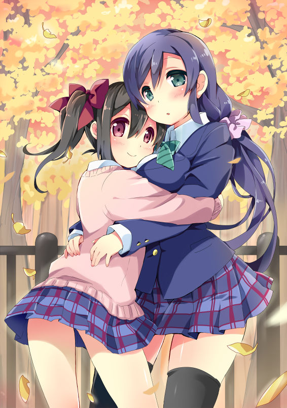 tojo nozomi and yazawa nico (love live! and 1 more) drawn by neneko-n