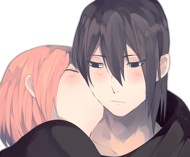 haruno sakura and uchiha sasuke (naruto) drawn by u_928