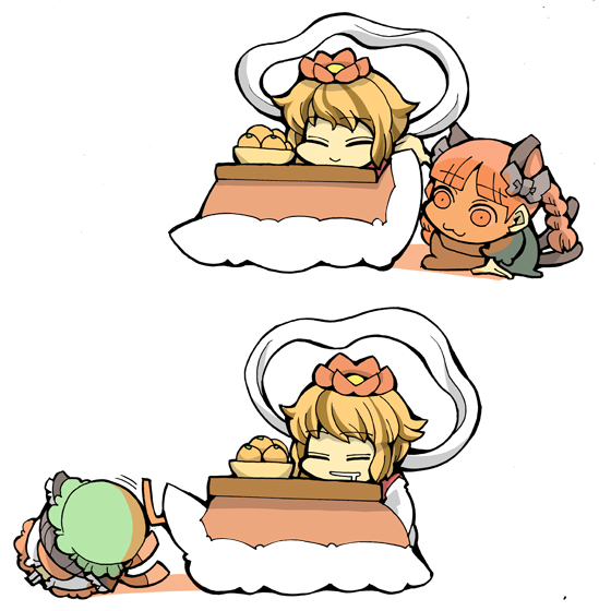 kaenbyou rin, chen, and toramaru shou (touhou) drawn by hounori