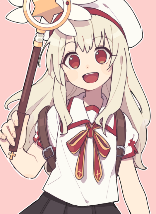 illyasviel von einzbern and magical ruby (fate and 1 more) drawn by gomi_(kaiwaresan44)