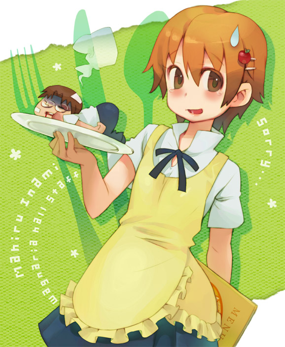 inami mahiru and takanashi souta (working!!) drawn by minawa