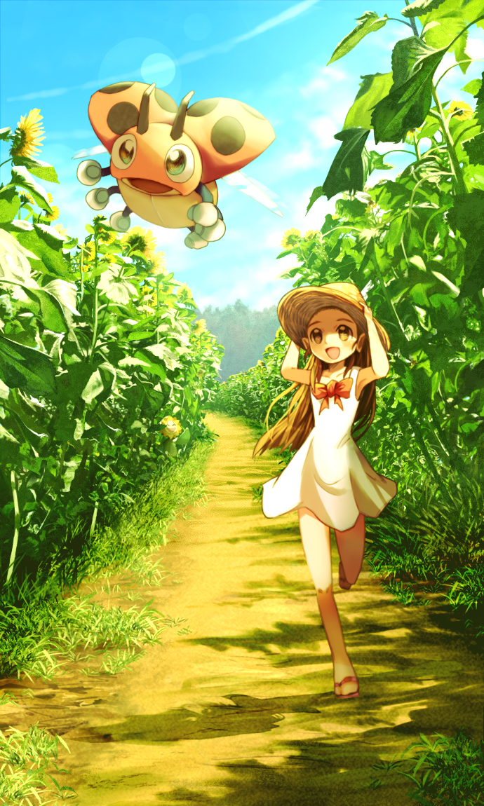 jasmine, sunflora, and ledyba (pokemon and 1 more) drawn by ribero