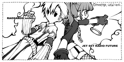 swordsman and rapid 99 (ragnarok online and 2 more) drawn by monster_gogo