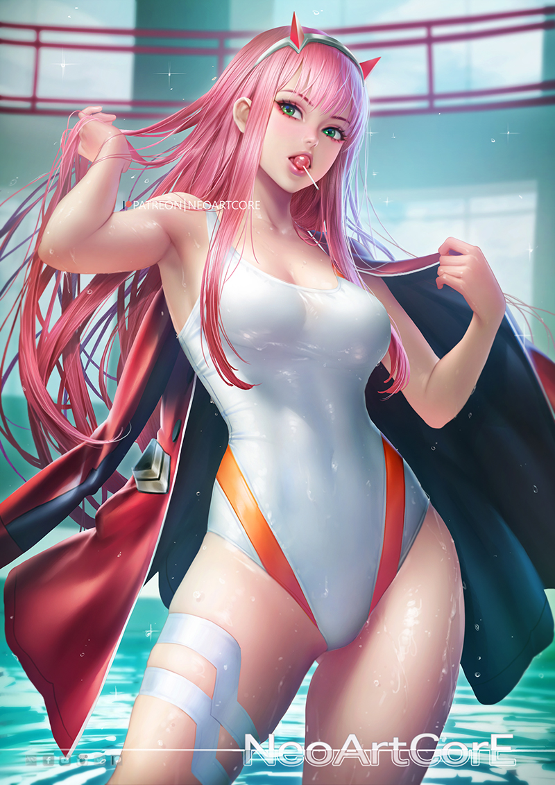 zero two (darling in the franxx) drawn by neoartcore